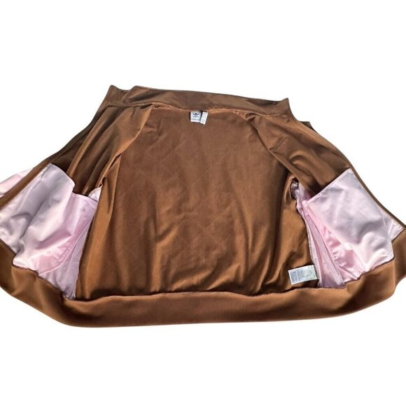 Adidas Woman's Sz 3X Retro Luxury Track Full Zip Jacket Brown Pink - Picture 11 of 12